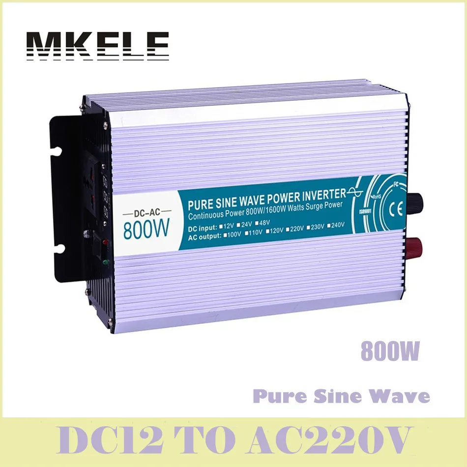 

Best Sell MKP800-122 Pure Sine Wave 800w Power Inverter 12v To 220v Voltage Converter Solar LED Display Full China High Quality