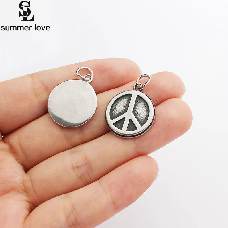 Summer Love Top Quality 5 Pcs Lot Metal World Peace Charm Anti-War Sign Pendant 19mm Wire Bracele Findings Accessories | Украшения и