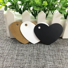 100 шт. kraft Бумага DIY сердце Craft Дизайн Бумага этикетки, упаковки одежда для свадьбы, дня рождения Аксессуары Подарок Теги Пользовательские бирка