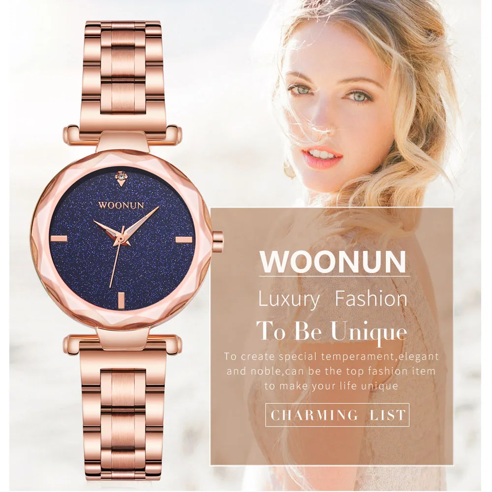 

2017 New Fashion Dress Rose gold Stainless Stell Bracelet Women Watches Female Elegant Round Slim Dial ladies Quartz Wrist Watch