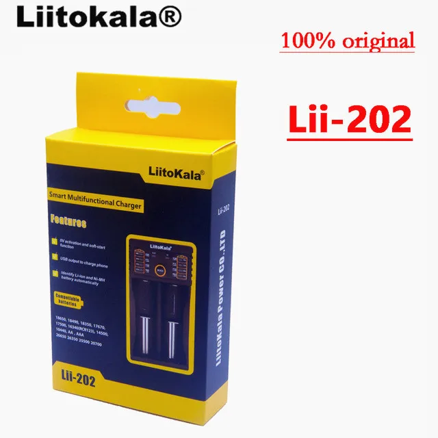 LiitoKala Lii 202 18650 зарядное устройство 1 2 V 3 7 85 AA/AAA 26650 10440 14500 16340 smart battery ch|charger charger|charger