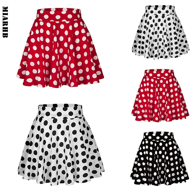 Sunfree/модные вечерние коктейльные летние женские юбки с принтом в горошек, сексуальная повседневная юбка, юбка миди с высокой талией, новинка года, лидер продаж, 3L45
