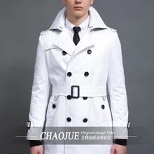 Мужская модная тонкая Тренч в британском стиле средней длины, пальто больших размеров, мужская одежда! S-5XL