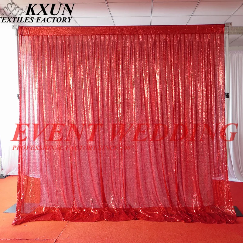 

Ruffled Sequin Backdrop Curtain For Wedding Event Decoration