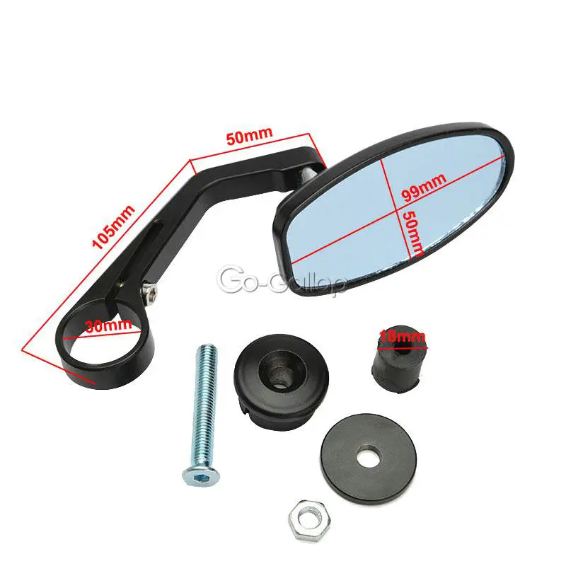 Боковые зеркала заднего вида 22 мм 7/8 дюйма для CBR 600 1000 RR Ninja ZX 6R 9R 10R YZF R1 R6 R6S