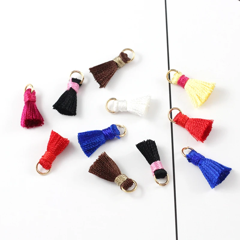 30PCS 1.2CM Satin Silk Tassel For Keychain Cellphone Straps Full