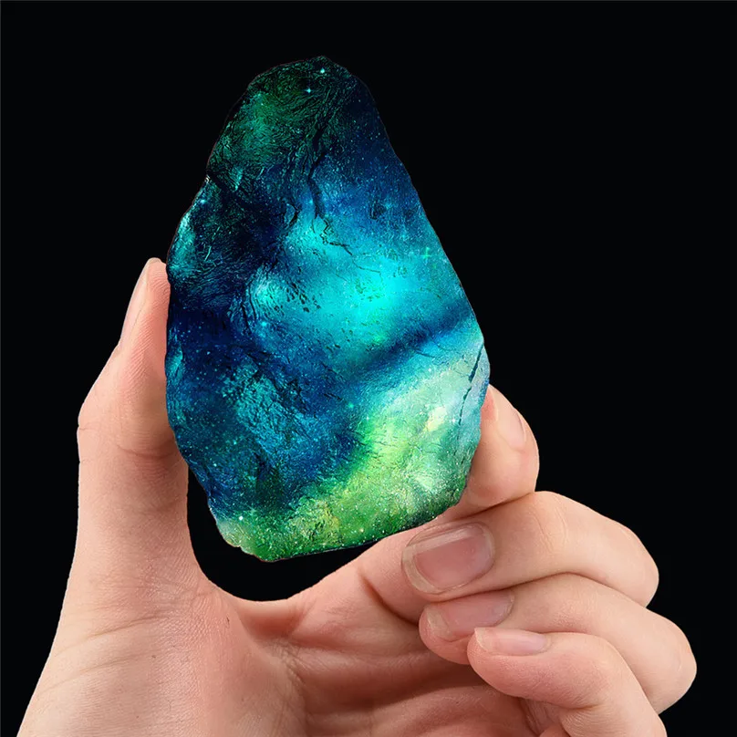 Stones Natural Hexagonal Crystal Quartz Healing Fluorite Wand Stone Purple Green Gem decoration gift #4A19 (6)