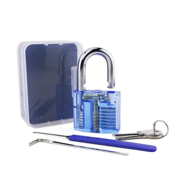 Free Shipping Transparent Pick  Practice  Lock  with Broken Key Removing Tools for Locksmith