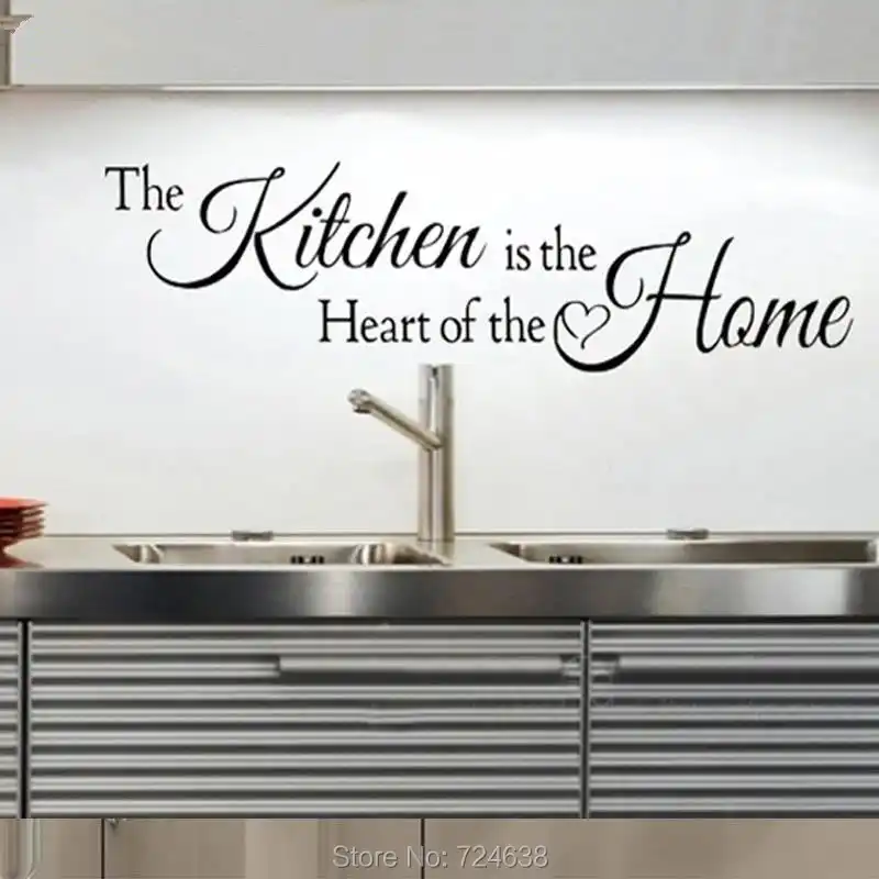 Diy Vinilo Extraible Cocina Es El Corazon Del Hogar Adhesivos De