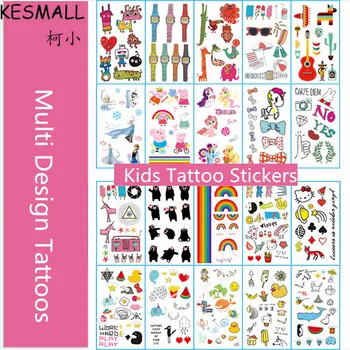 

KESMALL 40Pcs Fashion Cartoon Waterproof Temporary Tattoos Sticker Children Car Watch Body Art Fake Tattoo Tatouage Enfant CO641
