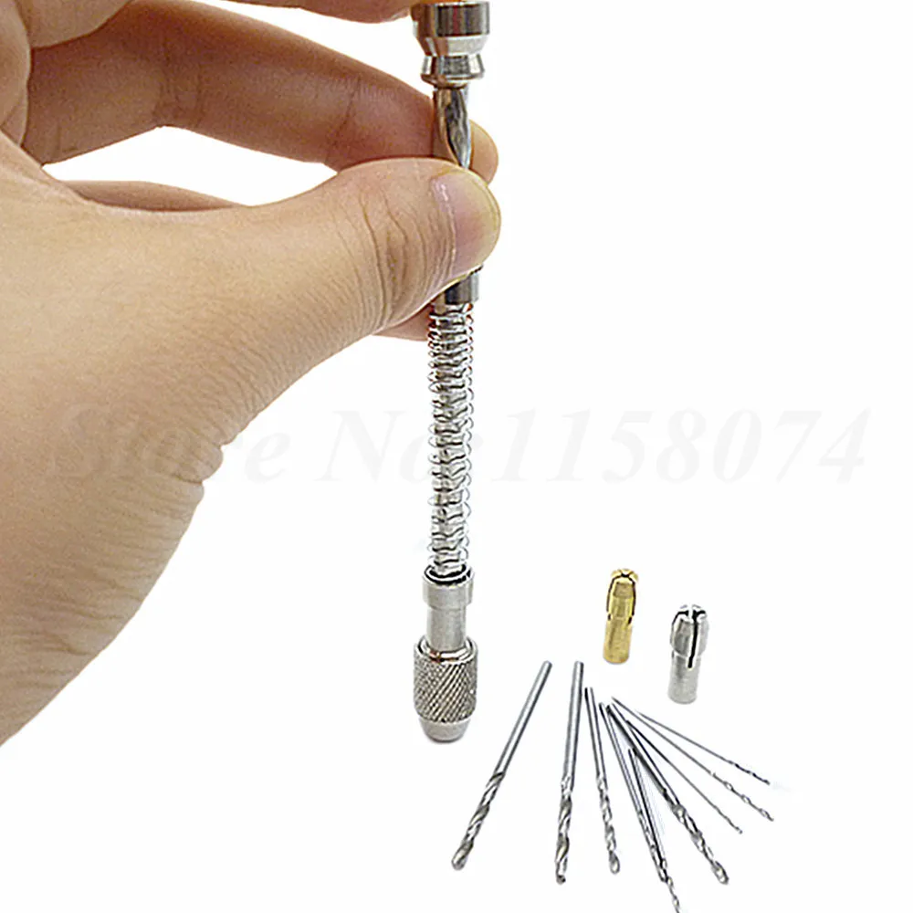 HSS Semi-automatic Handdrill Suit Micro Hobby Craft Jewelry Wood Mini Hand Drill