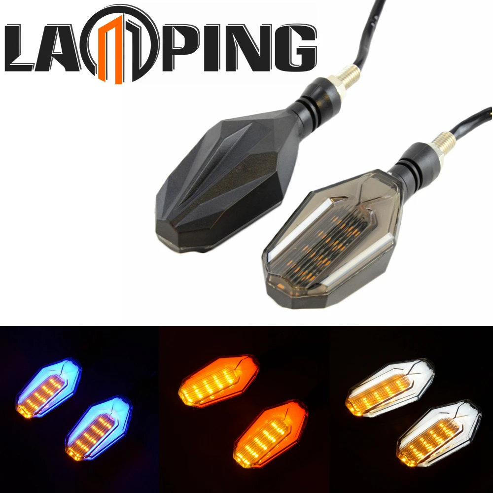 

10MM Universal Motorcycle Waterproof LED Turn Signal Indicators Light Front Rear Blinker Light 12V Flashing Motorbike Lamp Bulb