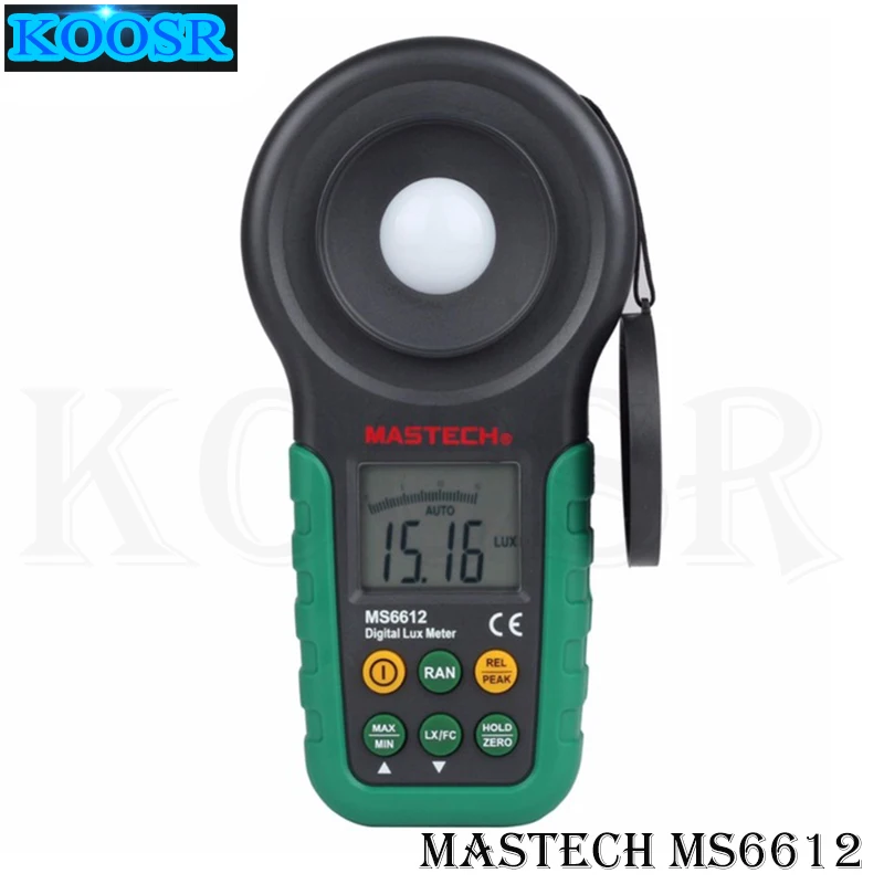 

Digital Multi function Luxmeter Mastech MS6612 High Accuracy 200,000 Lux Light Meter Test spectra Auto range