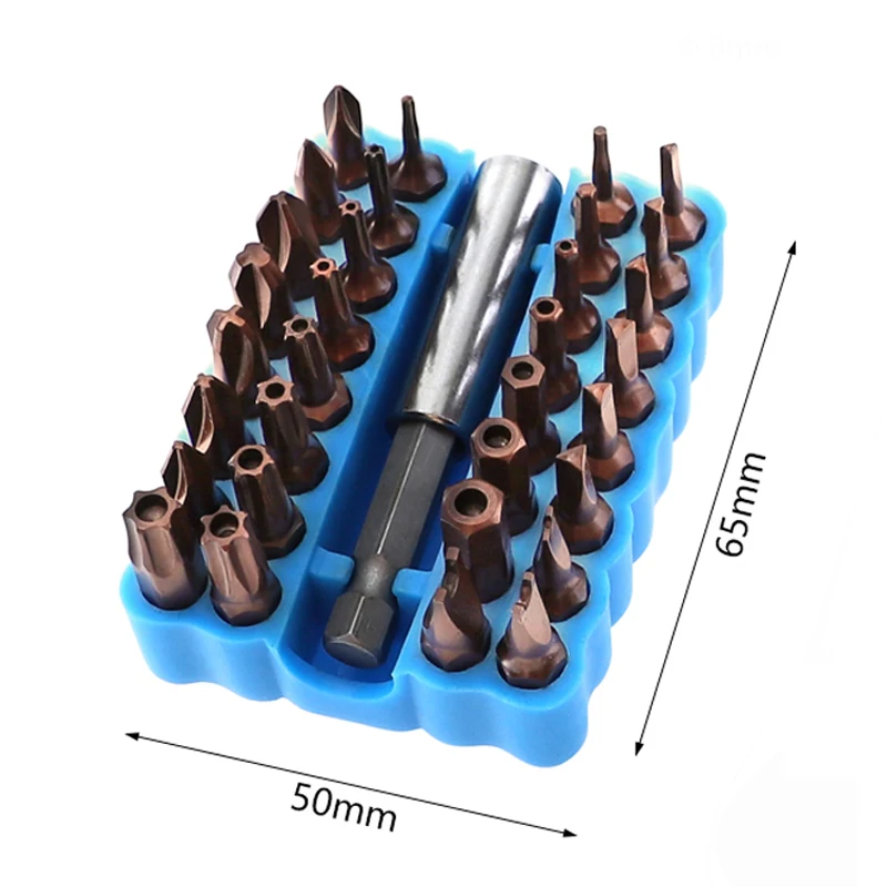 33 шт. Набор отверток S2 сталь 25 мм Набор отверток Torx Phillips шестигранные наконечники отвертки с 1/4 магнитным держателем для бит