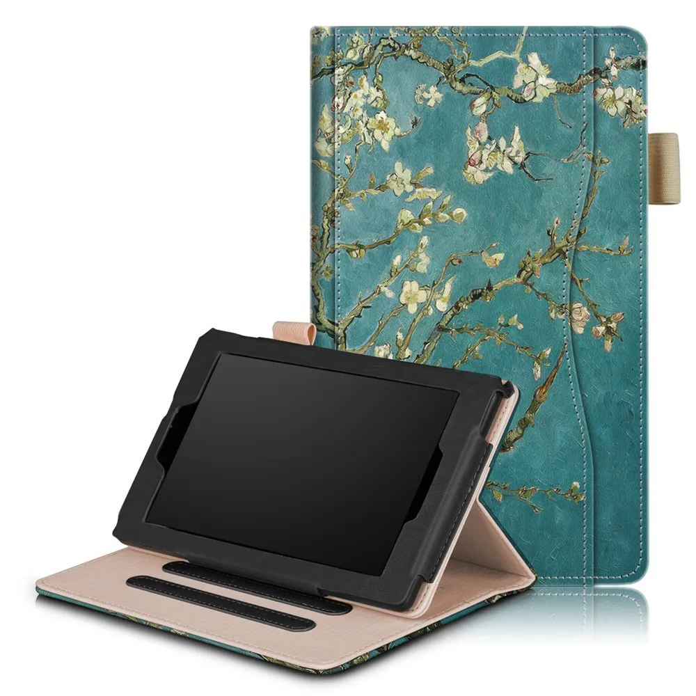 Для Amazon огонь 7(/) планшеты Ultra Slim Fit искусственная кожа раскладной стенд чехол с автовключение/сна - Цвет: XH