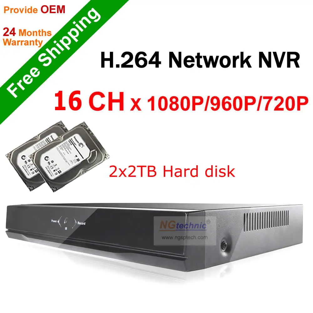 16ch 960P/720P/1080P Network Video Recorder For IP Camera 16CH Support ONVIF/HDMI/P2P H.264 With Motion Detect 16CH NVR HDD Disk