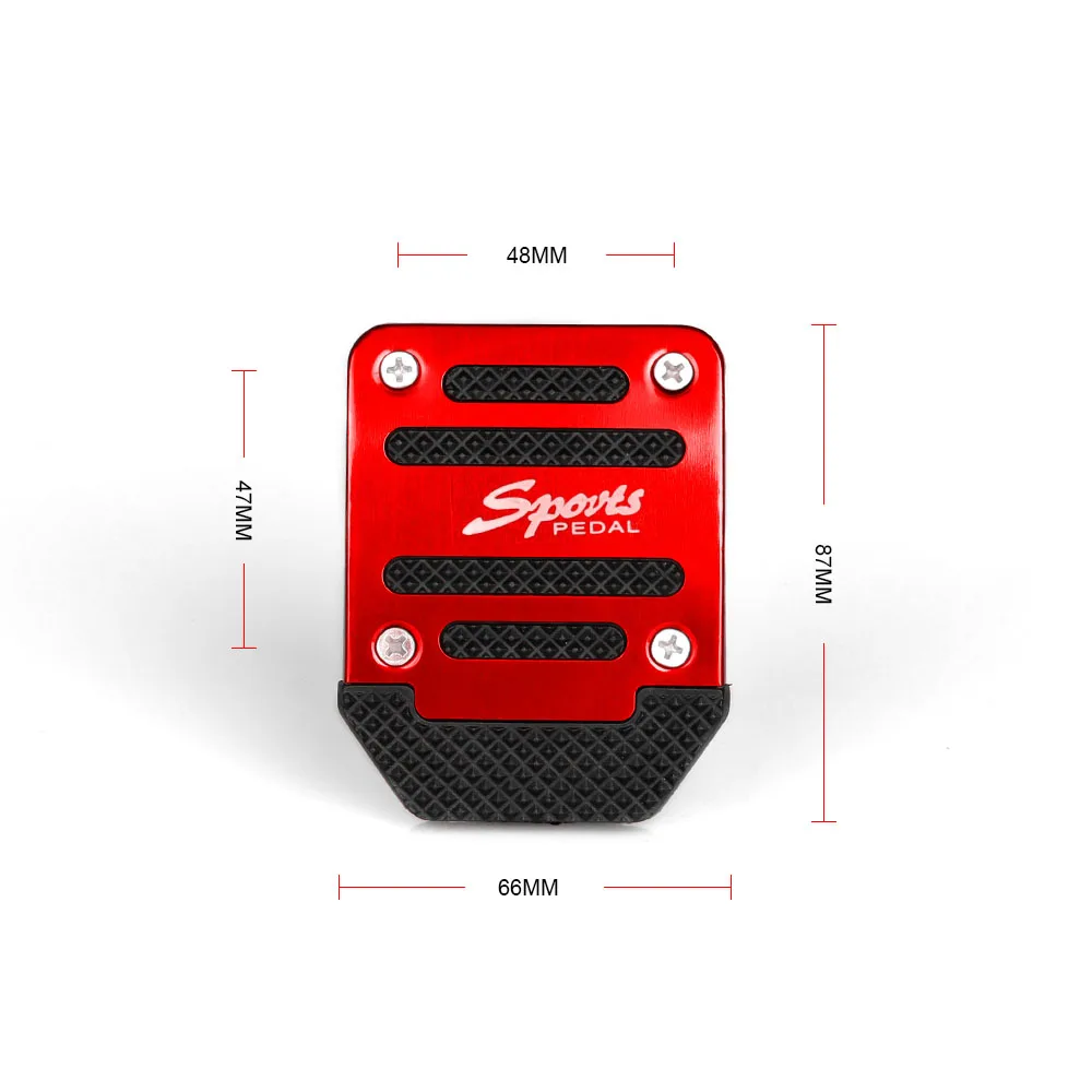 RASTP-3 шт., алюминиевые автомобильные ручные серии, автоматический ускоритель тормоза, нескользящая Накладка для ног, автомобильные аксессуары, RS-ENL018