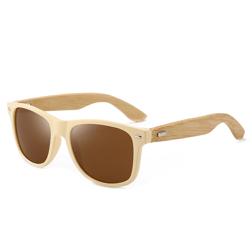 VCKA бамбуковые солнцезащитные очки для мужчин и женщин l очки солнцезащитные очки винтажные деревянные очки для ног модные очки для дизайна бренда - Цвет линз: 3