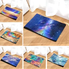 Для ванной Коврики Мультфильм Пейзаж Небо Печатный замши Ковры Ванная комната пол Коврики 50x80 см Кухня туалет ковры украшения дома