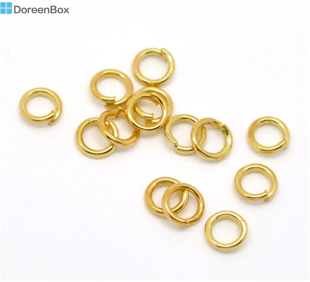 

Doreen Box Lovely Gold color Open Jump Rings 5mm(1/4"), sold per lot of 1000 (B16977)