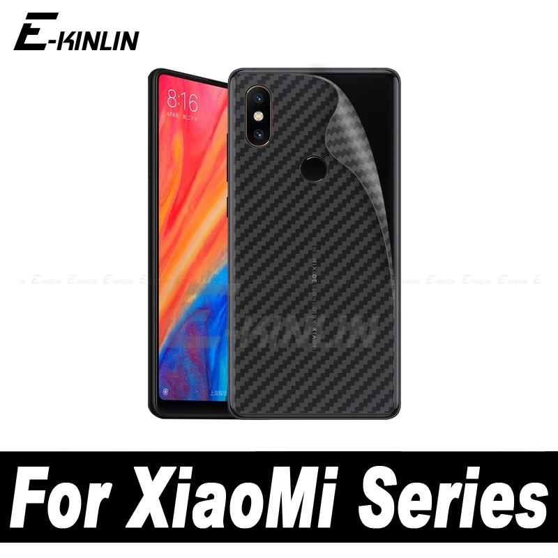 3D задняя крышка из углеродного волокна защитная пленка для Xiaomi Mi 8 Pro A3 A2 Lite Mix Max 3 2