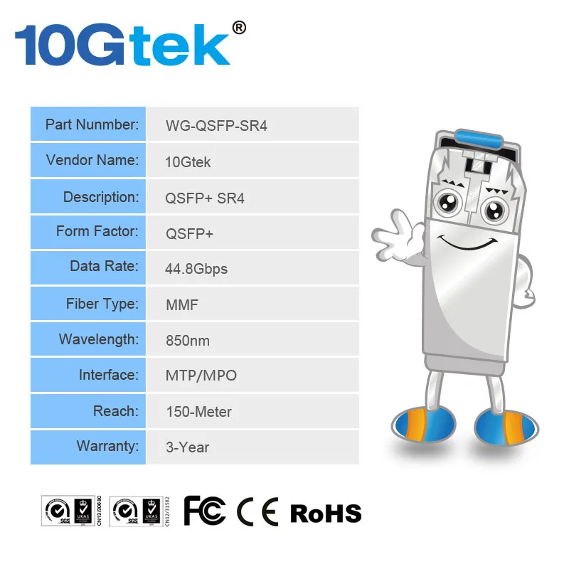 QSFP + волоконно оптический модуль 40GBase SR4 40 ГБ приемопередатчик для ММФ 40GE QFX 40G SR4.