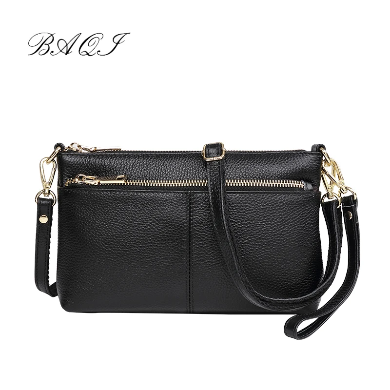 

BAQI Women Handbags Shoulder Bags 2019 Fashion Genuine Leather Cowhide Luxury Designer Women Messenger Crossbody Bag Purse Lady
