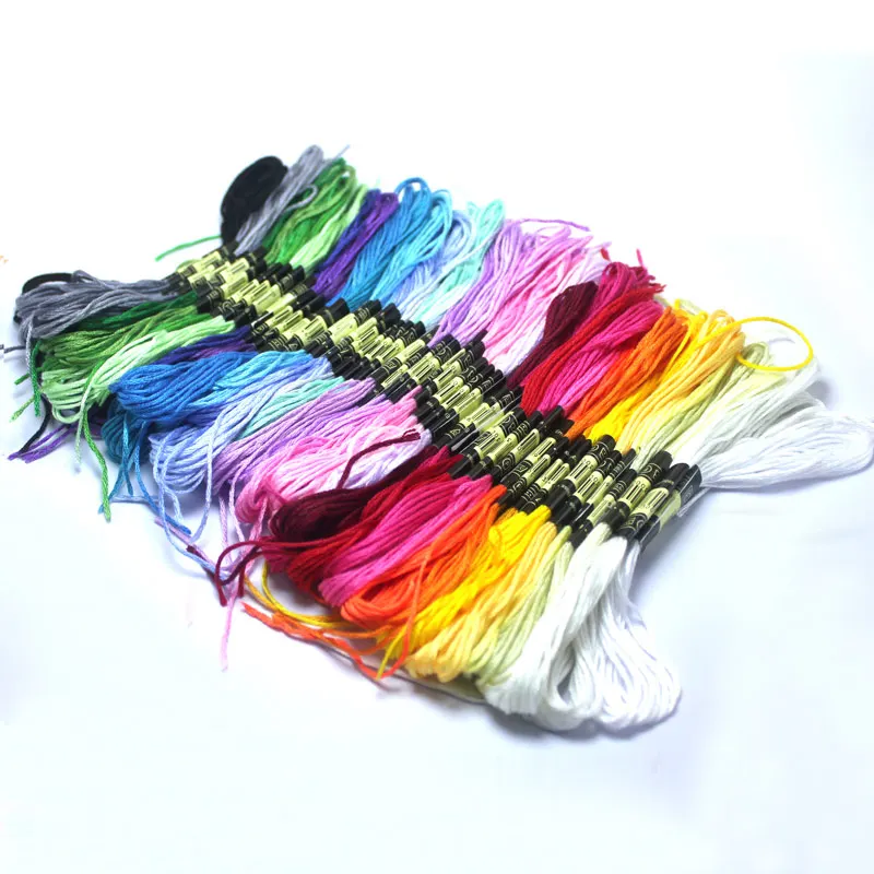

new 4 meters 50 piecse Cross Stitch threads DIY braided wire Floss Skein Embroidery thread Weave bracelets thread