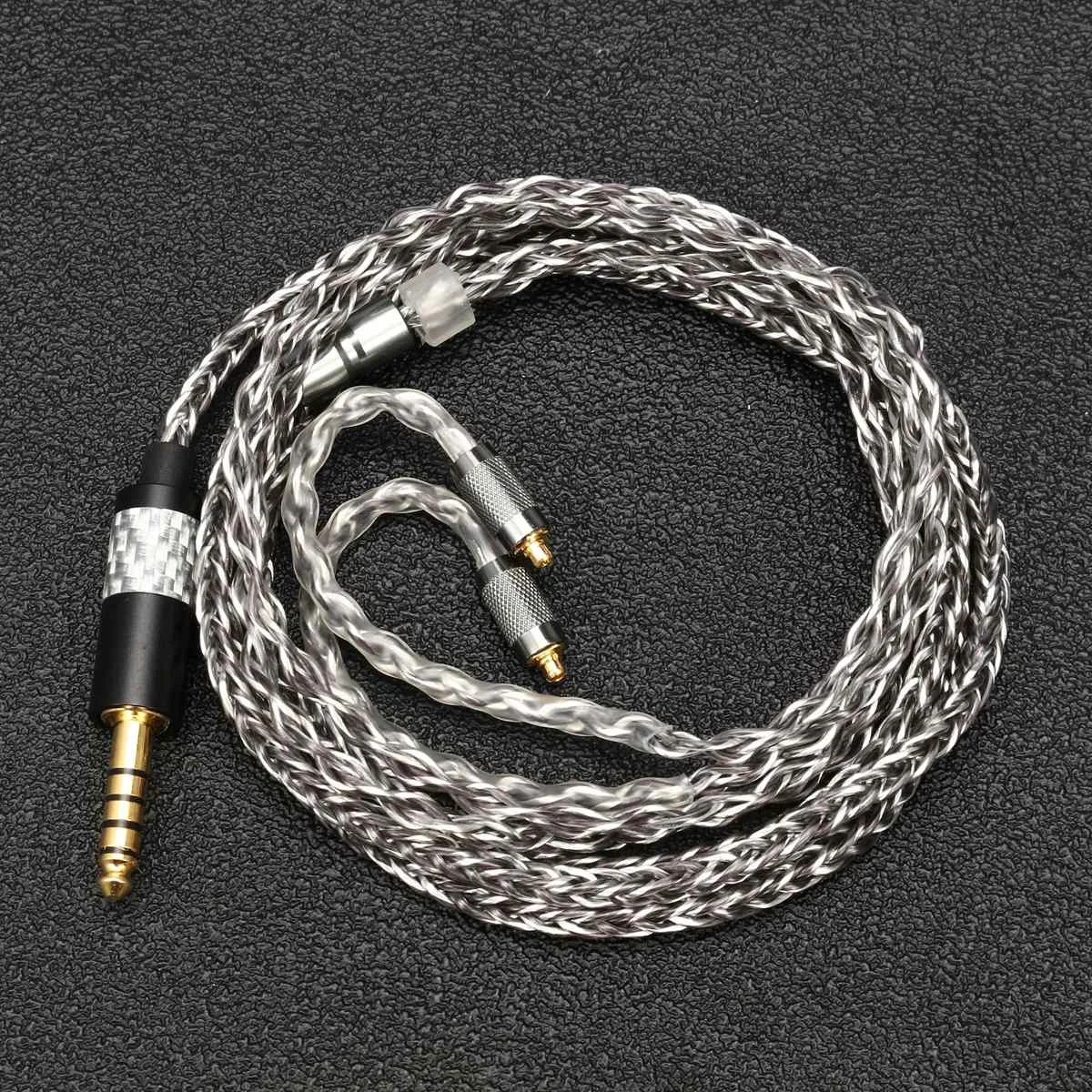 4.4mm mixed braided BGVP DM6 DMG 6N OCC 8 Core MMCX кабель для наушников Обновление 3,5 мм 4,4 мм 2,5 мм Балансирующий кабель аудиофил для SE864 FX1100 535 - Цвет: 4.4mm mixed braided
