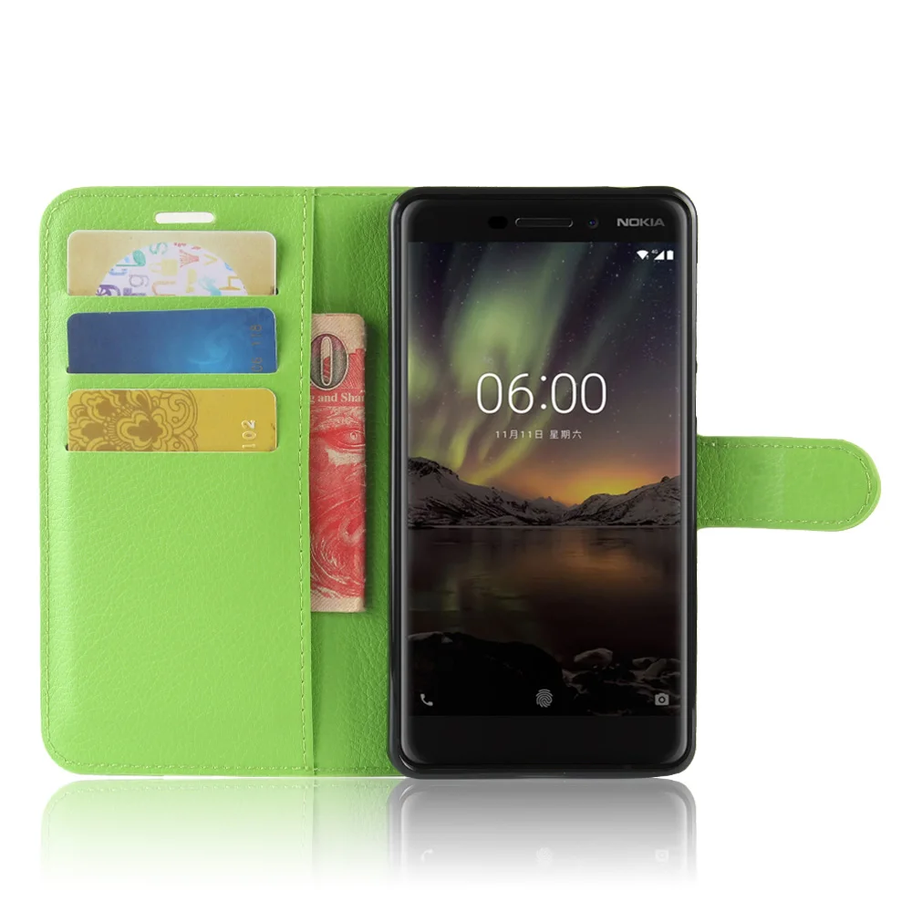 Роскошный чехол из искусственной кожи для Nokia 6 2018 1 5 дюймов Чехол портмоне с