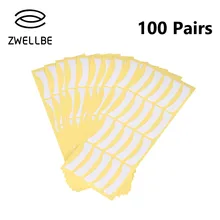 Zwellbe, 100 пар,, бумажные накладки для ресниц под глазами, накладки для ресниц, бумажные накладки для наращивания ресниц, накладки для глаз, наклейки