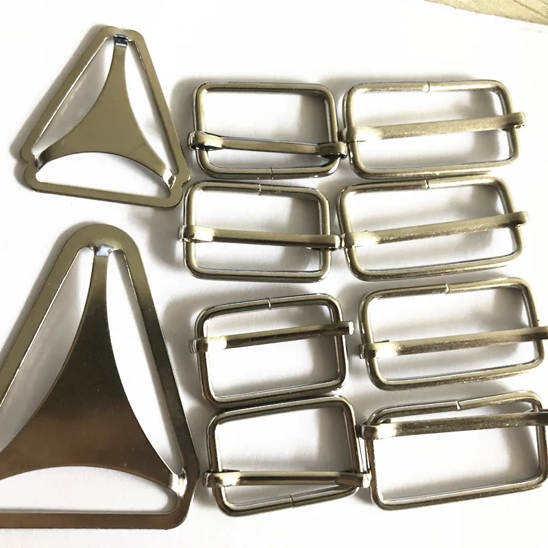 30pcs/pack Silver Adjuster Buckle To Adjust Straps For Pants Belts Bags