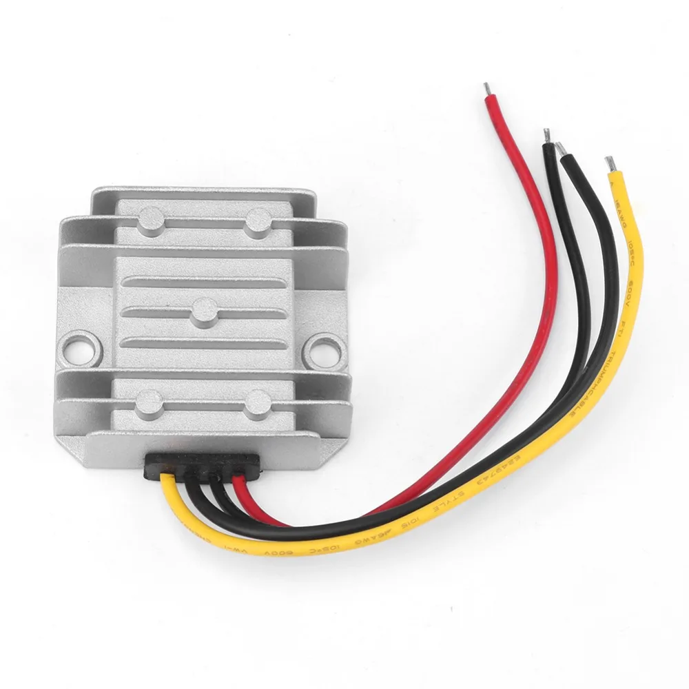Алюминиевый DC преобразователь 12V/ 24V to 5V 10A 50W понижающий стабилизатор напряжения
