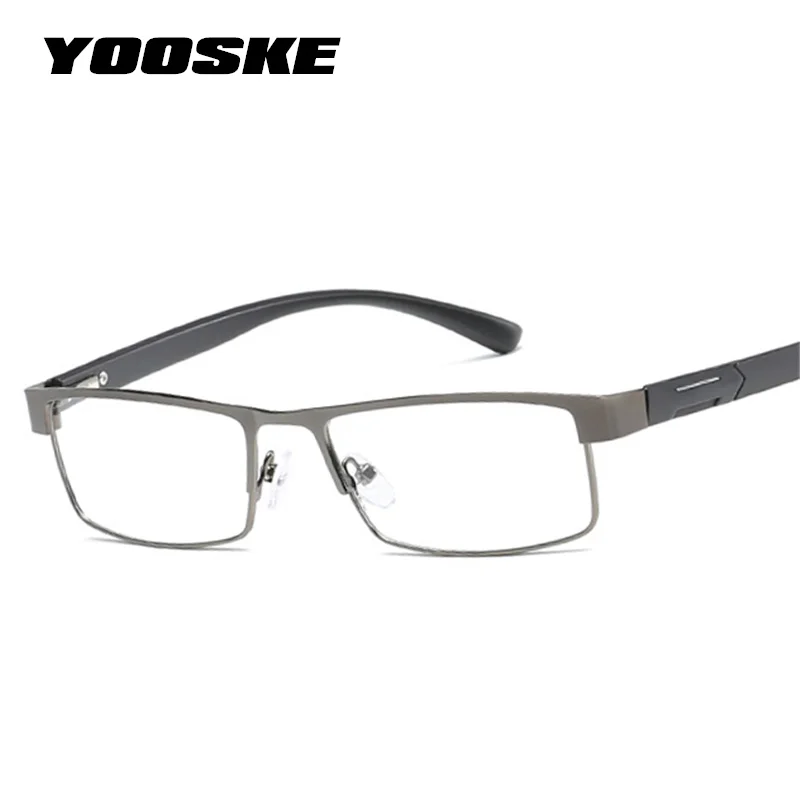 

YOOSKE Non spherical lens Reading Glasses Men Titanium alloy Presbyopia Eyeglasses with diopters Hyperopia Prescription Eyewear