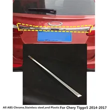 Per Chery Tiggo5 Tiggo 5 2014 2015 2016 2017 copertura auto In acciaio inox back door posteriore inferiore portellone piastra telaio trim lampada 1 pcs