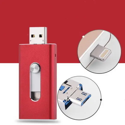 Новые 3 in1 флэш-накопитель Usb otg 64 gb Флешка 32 gb флэш-накопитель 16 gb Usb Stick 128 gb внешних накопителей для iPhone 5/5S/5c/6/7 Plus