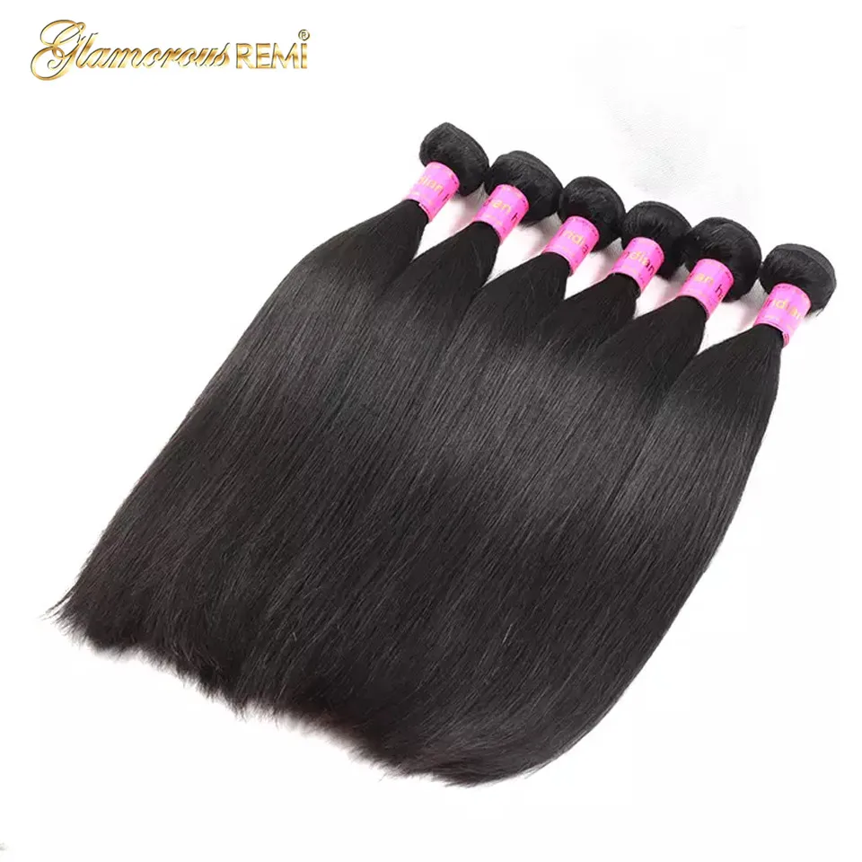 10 Bundles Deals Straight Human Hair Weave Indian Hair Extension Remy