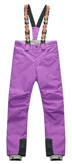 Gsou зимние лыжные штаны Новые ветрозащитные водонепроницаемые дышащие горнолыжные брюки женские лыжные Сноубординг брюки - Цвет: Фиолетовый