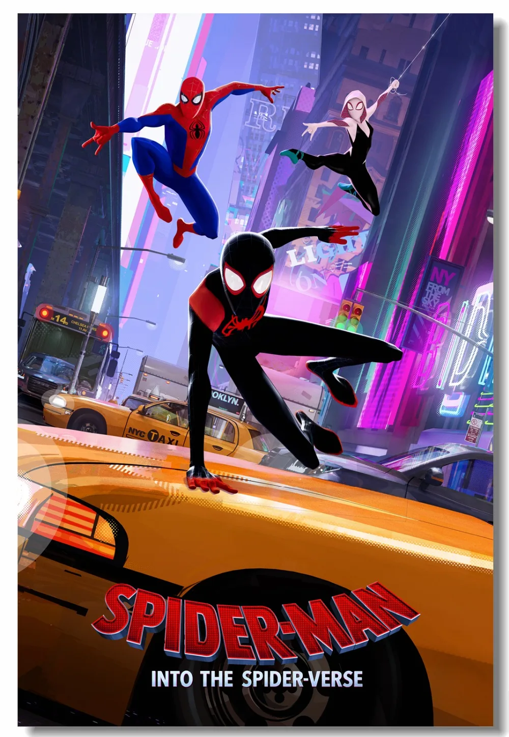 Custom Printing Canvas Wall Decorations Into The Spider-verse Poster Spider-gwen  Wall Stickers Kid Nursery Room Wallpaper #0139# - Wall Stickers - AliExpress