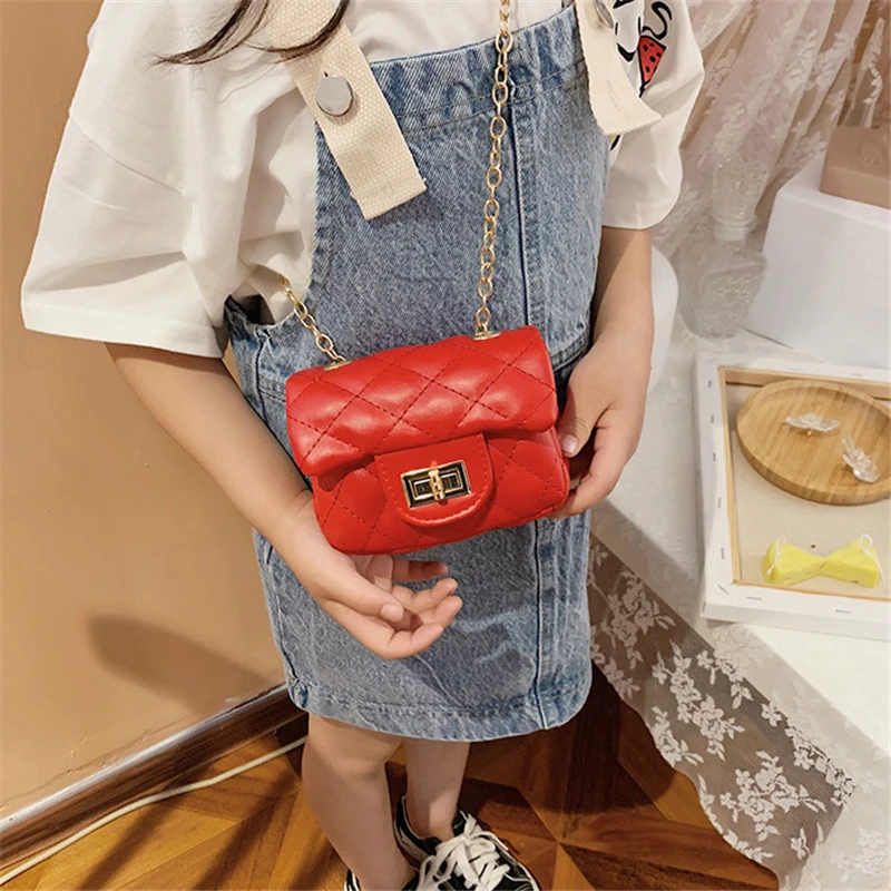 

Children's bag new shoulder bag simple mini rhombic small square bag boys and girls Messenger bag tide