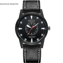 Hannah Martin Luxury brand men outdoor sport watches casual men's quartz leather strap waterproof watch wristwatches male clock Hannah Martin Luxury brand men outdoor sport watches casual men's quartz leather strap waterproof watch wristwatches male clock