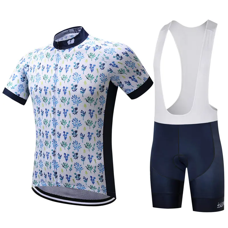 SUREA Unisex Cycling Jersey 9D Cushion Padded Bib Shorts Clothing Set Bicycle Bike Short Sleeve