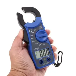 Цифровой вольтметр Амперметр Омметр мультиметр AC тесты клещи синий Напряжение метр измерительный прибор