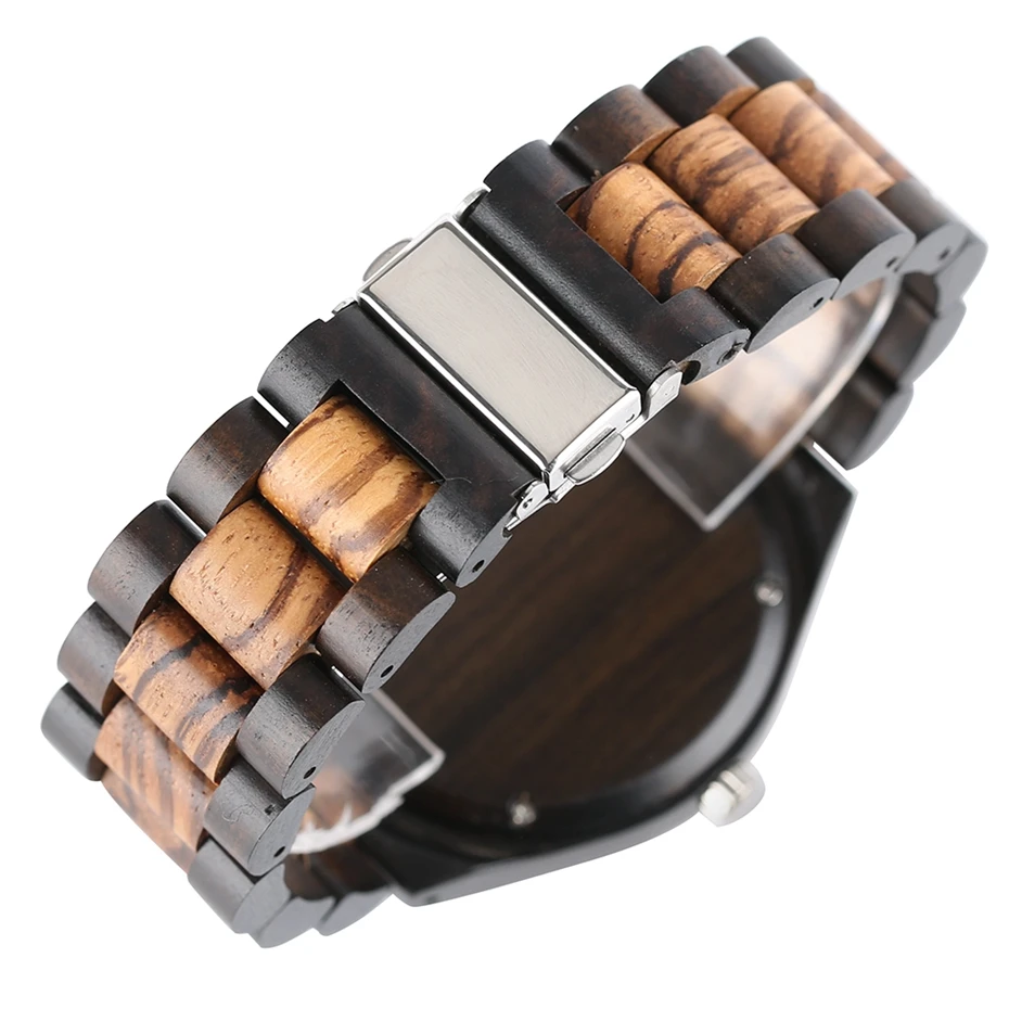 Creative Wooden Stripe Dial Watch Trendy Mens Handmade Bamboo Analog Sport Clock Nature Full Wood Strap Cool Women Wrist Watch 2017 (6)