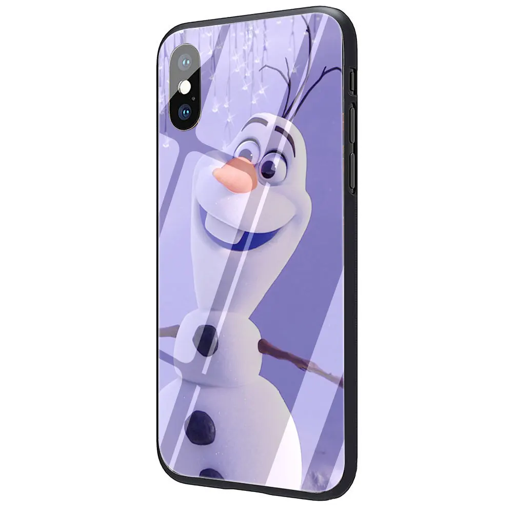 Милый чехол olaf snow man из закаленного стекла для iPhone 11 Pro 6 6S Plus 7 8 Plus X XS XR XS Max - Color: G11