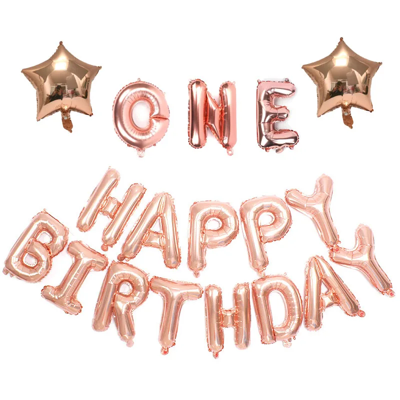 

1st birthday party rose gold decorations balloons kids toy wedding decoration 30 birthday number balloon mariage happy party