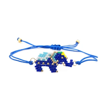 

Go2boho Bracelet Perles MIYUKI Blue Elephant Pulseras Women Gift Jewelry Children Animal Bracelets Bohemian Handmade Beadweaving