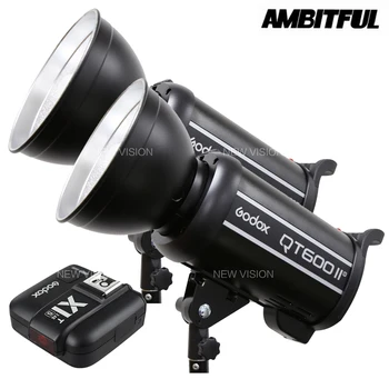 

2PCS Godox QT600II GN76 1/8000s High Speed Sync Flash Strobe Light + Built in 2.4G Wirless System and X1T-S Trigger For Sony
