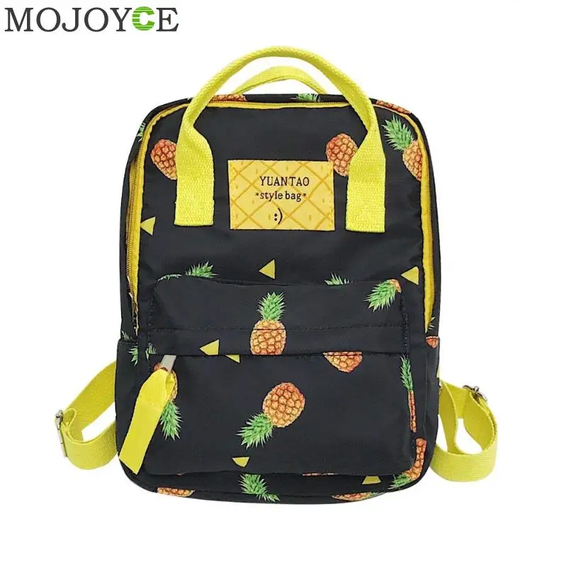 Piña impresión Mochila adolescentes Mochila mujeres viajan bolso estudiantes de moda Mochila Feminina Piña impresión Mochila adolescentes Mochila mujeres viajan bolso estudiantes de moda Mochila Feminina