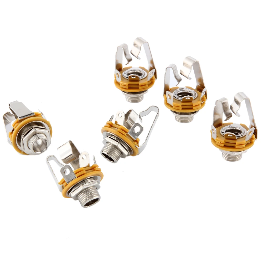 

Original Replacement Parts 6pcs/lot Electric Guitar Socket Switchcraft Input Output Guitar Parts Jack Replacement Parts